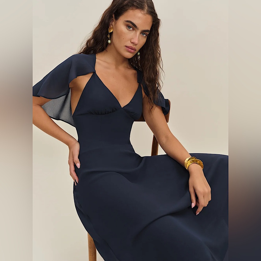 NWT Reformation Pia Dress - Navy